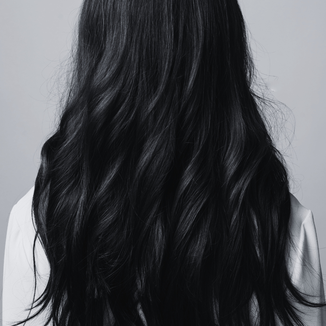 woman's long black hair